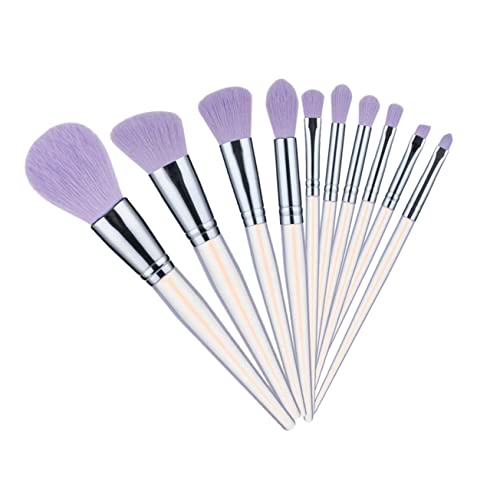 OUNONA 10Stücke Teiliges Make Up Pinselset Transparent Kosmetikpinsel für Gesicht und Foundation Leicht Tragbar für Empfindliche Haut Anfänger von OUNONA
