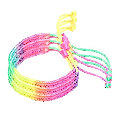 OUNONA 10stücke Bunte Gewebte Armbänder Handgewebtes Damen Herren Armband Verstellbarer Armreif Für Alltag Strandparty Tanzparty von OUNONA