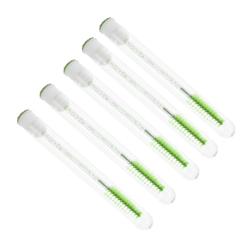 OUNONA 10Stücke Wimpernbürsten mit Ergonomischem Design für Perfektes Wimpern Styling Transparentes Röhrchen mit Tiefgrünem Diamantmuster für Mascara Anwendung von OUNONA