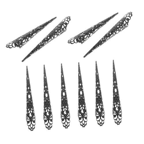 OUNONA 10stücke Finger Nagel Kralle Ringe Halloween Cosplay Prop Dekorative Nagel Abdeckungen Finger Tipps Zubehör Für Party Festival von OUNONA