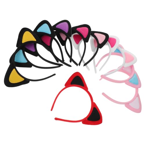 OUNONA 10stücke Haarreif Mit Flauschigen Katzenohren Haarschmuck Für Frauen Tierohren-stirnbänder Für Kostümpartys Cosplay-accessoires Partykostüm-erweiterung Niedliche von OUNONA