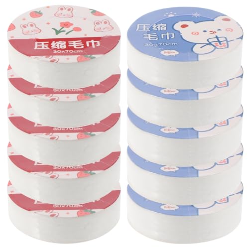 OUNONA 10stücke Komprimierte Reisehandtücher Tabletten Multifunktions Travel Handtücher Einweg Gesichtshandtücher Für Unterwegs Travel Zubehör von OUNONA