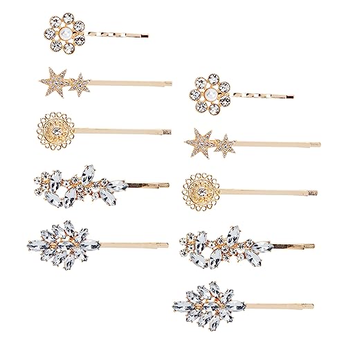 OUNONA 10stücke Kristall Haarspange Mit Strass Haar Clips Für Frauen Bang Haarnadel Blumen Sonnenblume Design von OUNONA