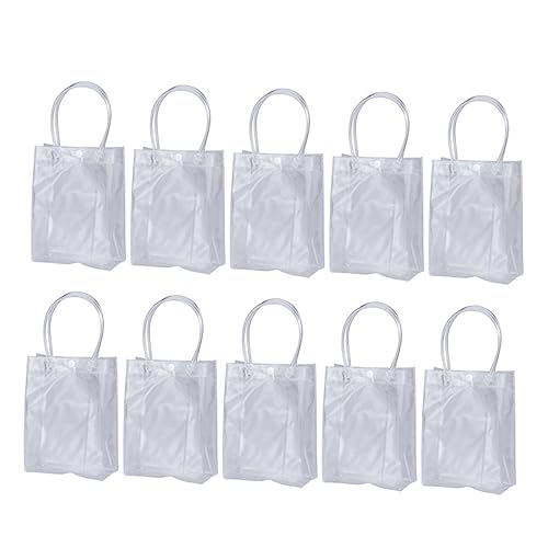 OUNONA 10stücke Pack Transparente Weinflaschentaschen Taschen Multifunktionale Flaschentaschen Mit Griff Für Weinflaschen Geschenke Und Party von OUNONA