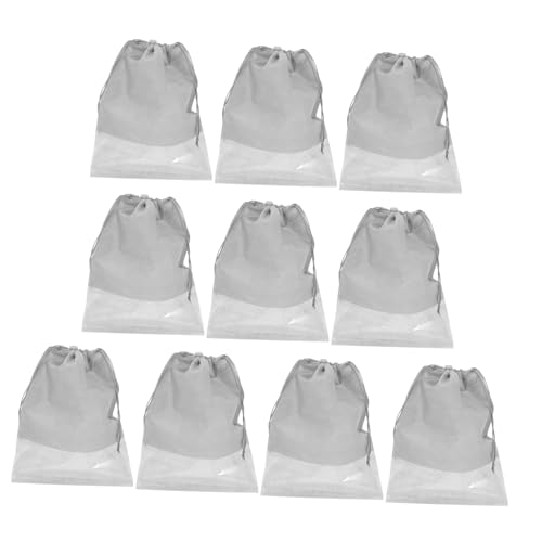 OUNONA 10stücke Schuhbeutel Mit Kordelzug Aufbewahrungsbeutel Transparente Fenster Tragbar Für Damen Und Herren Geeignet Für Lederschuhe Stoffschuhe Und Turnschuhe von OUNONA