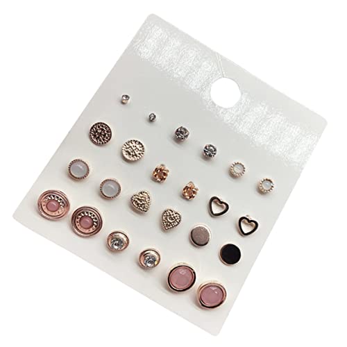 OUNONA 12paare Barock-stil Damen Ohrstecker Ohrhänger Damen Ohrschmuck Hautfreundlich Material Schlichte Struktur Alltagsdeko Mädchen Geschenk von OUNONA