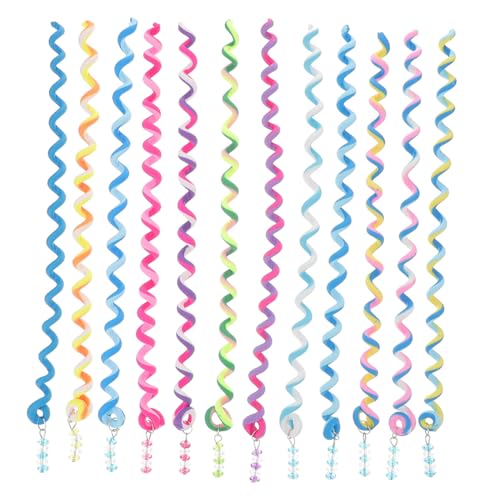 OUNONA 12 Stück Haarzopfhalter Spiral Haarreif für Mädchen Accessoire Kopfschmuck Friseurwerkzeug zum Haarflechten Selbstgemacht Haarstyling Tool von OUNONA