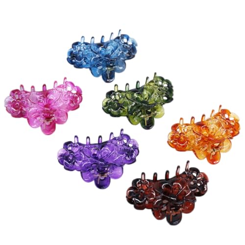 OUNONA 12 Stück Teiliges Buntes Damen Haarspangen Große Kunststoff Haarklammern Rutschfeste Octopus Clips mit Robustem Acryl für Dickes und Zartes Haar Geeignet von OUNONA