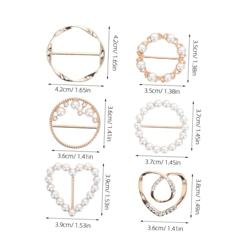 OUNONA 12 Stück Teiliges Damen Schalclip Strass und Imitationsperlen Langlebiger Legierungsclip Passend für Verschiedene Schals Eleganter Halter mit Praktischem Knotenverschluss für von OUNONA