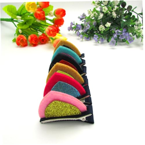 OUNONA 12 Stück Teiliges Katzenohren Haarklammern mit Alligatorclip Rutschfeste Doppelseitige Haarspangen für Mädchen Handgefertigt für Alltag Kostüme Geburtstagsfeiern und Cosplay von OUNONA