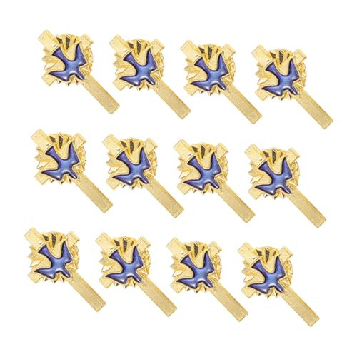 OUNONA 12stücke Hänge-ornament Tauben-brustnadeln Kreuzlegierungs-anstecker Friedenstauben-anstecker Emaille-taschenstecker Für Rucksack Kleidung Hüte von OUNONA