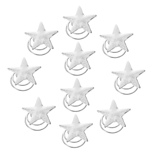OUNONA 12 Stück Teiliges Stern Haarspangen Silber Spiral Haarclips Minimalistisch Leicht Nonslip Haarschmuck Für Büro Party Alltag Damen von OUNONA