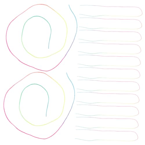 OUNONA 120 Stück Haarbänder für Zöpfe Mehrfarbige Wiederverwendbare Flechtbänder mit Farbverlauf und Silberfäden Langlebige Haar-accessoires für Mädchen DIY Styling Party und Sport von OUNONA