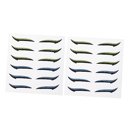 OUNONA 12Paare Doppel Augenlid Streifen Augenlider Aufkleber für Natürliches Make Up Wasserfest und Langanhaltend für Große Augen und Looks von OUNONA