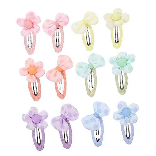 OUNONA 12stücke Haarspangen Für Mädchen Blumen-haarclips Mit Schleife Haarschmuck Für Kleinkinder Haarspangen Für Kleinkindermädchen Haarschmuck Für Junge Mädchen Für Kleinkinder von OUNONA