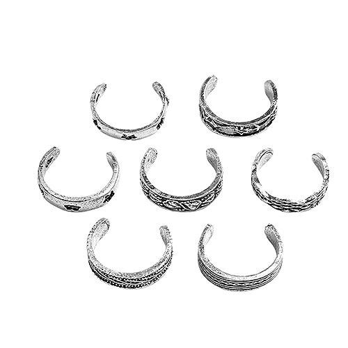 OUNONA 14stücke Metall-zehenringe Geschnitzte Hohle Kleine Zehenringe Für Damen in Gold Und Silber Leicht Tragbar Angenehm Der Haut Geschenke von OUNONA
