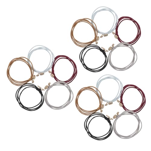 OUNONA 15 Stk. Teiliges Metal Ponytail Haargummis für Frauen und Mädchen Minimalistische Stylische Haarbänder mit Metallperlen Schonend Elastisch Vielseitig für Dickes und Dünnes Haar von OUNONA