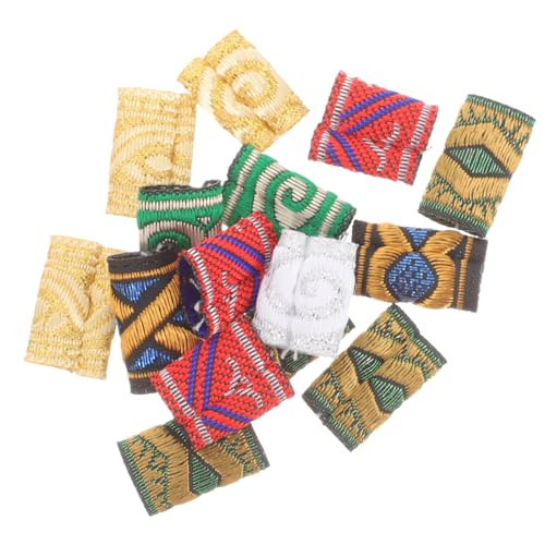 OUNONA 15 Stück Dreadlock Haarmanschetten Bunte Ringe aus Stoff Dreadlocks Zubehör für Frauen Haaraccessoires für Zöpfe Dekorative Haar Dekoration von OUNONA