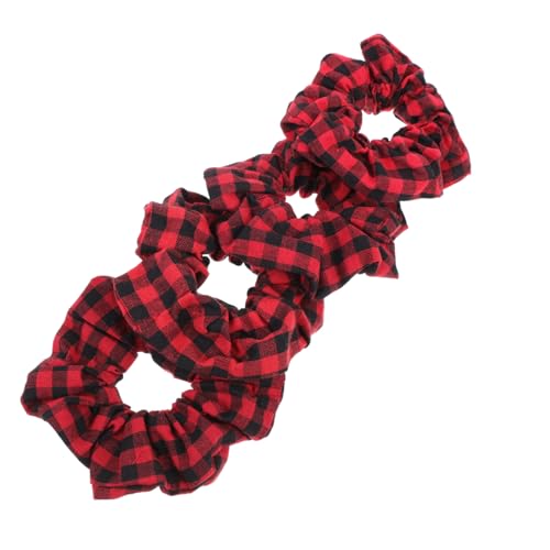 OUNONA 15 Stück Teiliges Haarband Mädchen Elastische und Langlebige Haarschleifen mit Roter Karomuster Modische Haarschmuck ringe zum Haarfixieren Bequem und Haarschonend für Alltag und von OUNONA