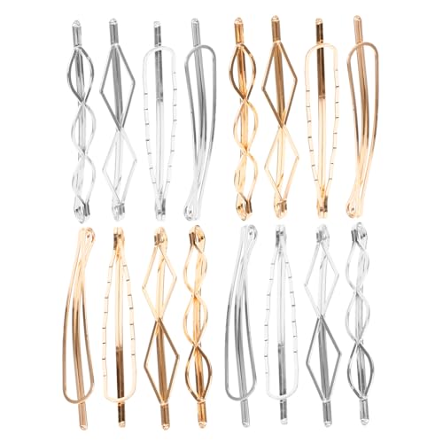OUNONA 16 Stücke Haarnadeln Satz Für Frauen Minimalistische Haarspangen Für Hochzeiten Und Partys Metall Haarclips in Zartem Design Für Mädchen Und Damen Haarschmuck Accessoires von OUNONA