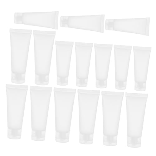 OUNONA 16Stücke Nachfüllbare Reisecremebehälter Flaschen mit Klappverschluss für Lotion Shampoo Handcreme für Reisen Camping und Outdoor Aktivitäten von OUNONA
