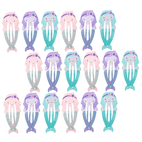 OUNONA 18 Stück Mermaid Haarspangen Teilig Cartoon Haarklammern für Mädchen Langlebige und Süße Haaraccessoires Blau für Hochzeiten Partys und Alltag von OUNONA
