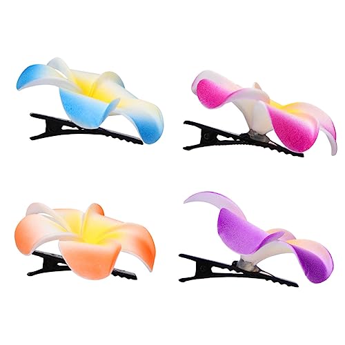 OUNONA 18stücke Plumeria Blumen Haarspangen Plumeria Kopfbedeckung Zufällige Farbe Für Hawaii-partys Und Stranddekoration Langlebig Und Schön Für Zöpfe Und Haarknoten von OUNONA