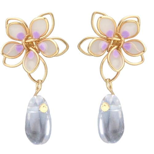 OUNONA 1Paar Blumen Dangle Ohrringe für Damen Hängende Blütenohrringe mit Design für Besondere Anlässe Modischer Ohrschmuck Einzigartigem Stil von OUNONA