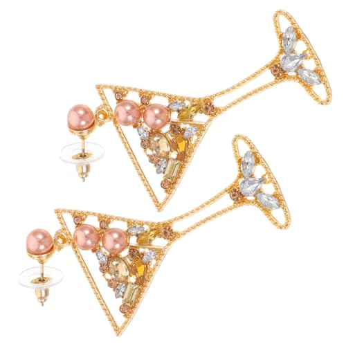 OUNONA Weinglas-ohrhänger Aus Zinklegierung Mit Strass Und Kunstperle Elegante Damenohrringe in Tropfenform Modeschmuck Für Party Und Alltag OUNONA Weinglas-ohrhänger Aus Zinklegierung Mit Strass Und Kunstperle Elegante Damenohrringe in Tropfenform Modeschmuck Für Party Und Alltag von OUNONA