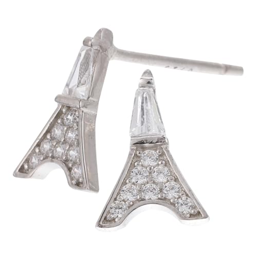 OUNONA Eiffelturm Ohrstecker Damen S925 Silber Romantische Ohrringe Hypoallergen Stylische Ohrstecker für Partys Ohrschmuck für Frauen von OUNONA