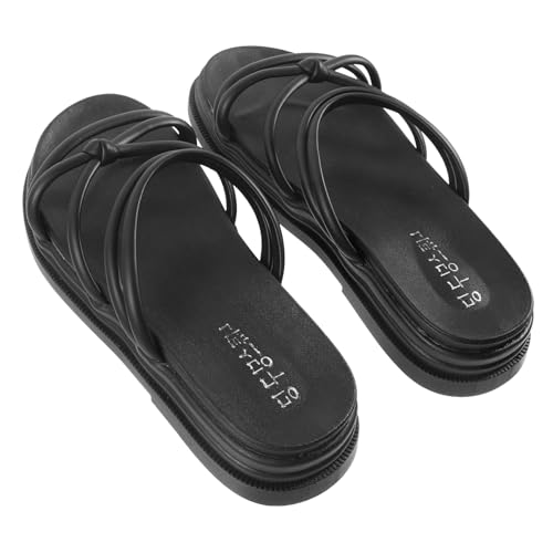 OUNONA 1Paar Flache Damen Sandalen Candy Farben Rutschfeste Sommerschuhe mit Atmungsaktiver Funktion für Strand Freizeit Bequemes Design Hochwertigem PU OUNONA 1Paar Flache Damen Sandalen Candy Farben Rutschfeste Sommerschuhe mit Atmungsaktiver Funktion für Strand Freizeit Bequemes Design Hochwertigem PU von OUNONA