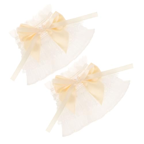 OUNONA 1Paar Hochwertige Spitzenärmel für Damen Abnehmbare Puffärmel für Hochzeitskleider Kleid Accessoires mit Atmungsaktivem Spitzenstoff für Festliche Anlässe von OUNONA