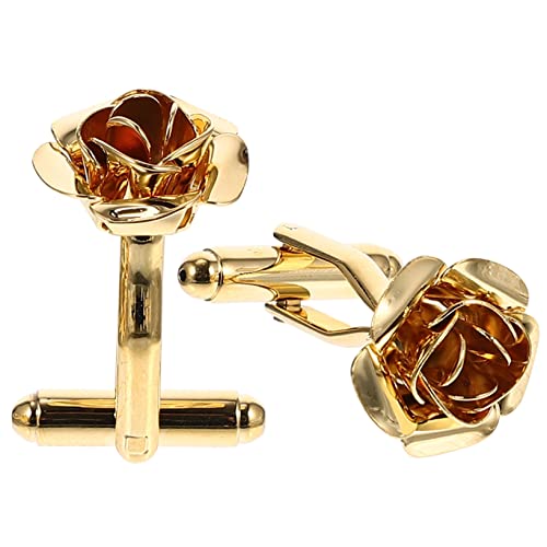 OUNONA Manschettenknöpfe Für Herren Hemden Klassische Manschettenknöpfe Für Hemden Mit Blumenmuster Hemdaccessoires von OUNONA