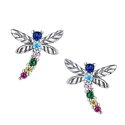 OUNONA Ohrringe für Damen S925 Silber Ohrstecker mit Ohrhänger in Bunten Farben Einfach zu Kombinieren mit Freizeitkleidung für Freundinnen OUNONA Ohrringe für Damen S925 Silber Ohrstecker mit Ohrhänger in Bunten Farben Einfach zu Kombinieren mit Freizeitkleidung für Freundinnen von OUNONA