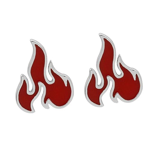 OUNONA Rote Ohrringe Für Damen Geformte Ohrhänger Aus Silber Elegante Ohrschmuck Modeohrringe Weinrote Damenohrhänger Langlebiger Ohrhänger Für Frauen von OUNONA