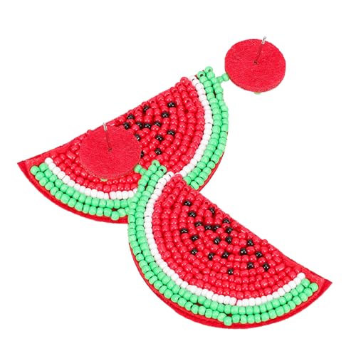 OUNONA Wassermelonen-ohrringe Im Obst-stil Modische Ohrhänger Für Damen Lustige Schmuckstücke Für Jeden Anlass von OUNONA