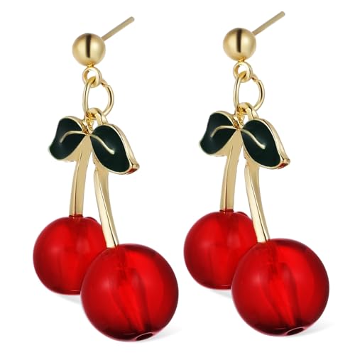 OUNONA 1Paar Süße Ohrringe für Damen Leichte Baumelnde Accessoires Kirschohrringe für Besondere Anlässe Elegant OUNONA 1Paar Süße Ohrringe für Damen Leichte Baumelnde Accessoires Kirschohrringe für Besondere Anlässe Elegant von OUNONA