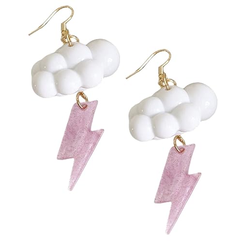 OUNONA Wolkenohrringe Damen 3D Ohrringe Baumelnde Ohrhänger für Mädchen Kupfermaterial Hypoallergen Leicht Retro Design von OUNONA