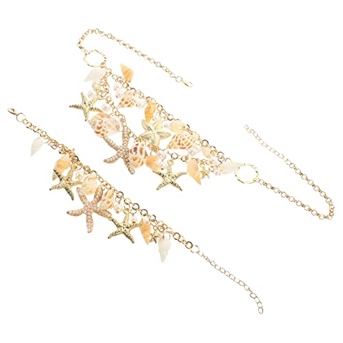 OUNONA Halsketten Und Armband Für Damen Muschel Und Stern-design Hautfreundlich Und Langlebig Schmuck Für Verabredungen Abschlussbälle Abendpartys Hochzeiten Und Partys von OUNONA