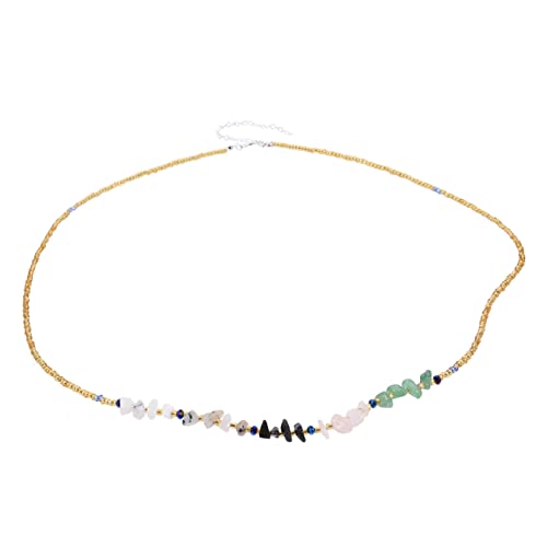 OUNONA Bikini Körperkette Mit Farbigen Edelsteinen Handgelenk Kette Bauch Kette Für Damen Und Mädchen Leicht Tragbar von OUNONA