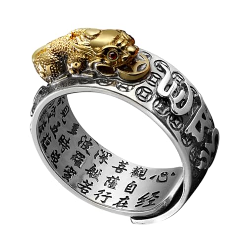 OUNONA 1Stück Einstellbarer Goldener Siegelring für Herren Kreativer Offener Schmuckring mit Einzigartigem Design als Persönlichen Verwendung von OUNONA