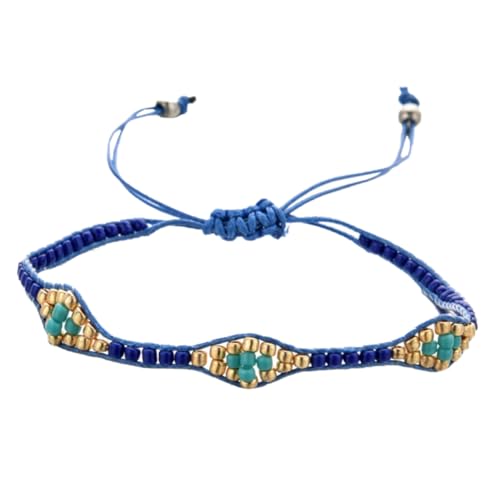 OUNONA 1Stück Einzelnes Handgewebtes Armband Bunten Perlen Vintage Freundschaftsarmband Bohostil Geeignet für Frauen Elastisch Einzigartiges Design für von OUNONA
