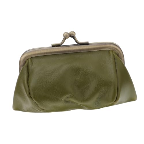 OUNONA 1Stück Geldbörse Damen Echtem Handgefertigte PU Münztasche Grün für Karten und Münzen Leicht und Langlebig für Reisen und Alltag von OUNONA