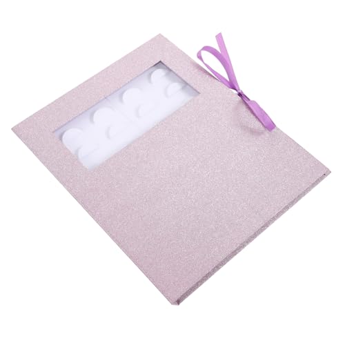 OUNONA 1Stück Lash Aufbewahrungsbox Mit Fenster Gefälschte Wimpern Verpackung Rosé Für Damen Und Staubdicht Und Geschenkidee von OUNONA