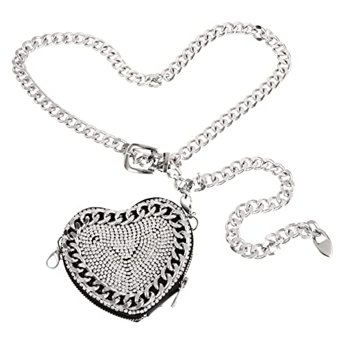 OUNONA 1Stück Mini Taillenkettenbeutel für Damen Glänzende Umhängetasche für Partys Reisen Shopping Leichtes Design für Lippenstifte Münzen Kleine Essentials von OUNONA