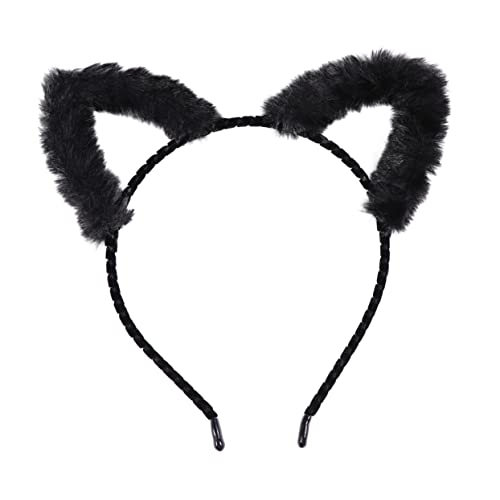 OUNONA Plüsch Katze Ohren Form Stirnband Haarband Kopfschmuck Haarreif Cartoon Dekoration Mode Für Erwachsene von OUNONA