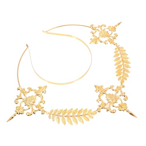 OUNONA Goldenes Stirnband Für Hochzeit Zarter Haar-schmuck Braut-kopfschmuck Elegant Party-accessoire von OUNONA