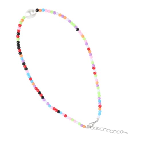 OUNONA 1Stück Vintage Perlenkette für Frauen Bohemian Halskette im Ethnischen Kurze Schmuckkette Harz für Partys Perfektes von OUNONA