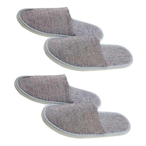 OUNONA 2 Paar Einweg Hausschuhe Unisex Leicht Atmungsaktive Reise Slipper für Hotel Indoor und Gäste Rutschfeste Weiche Komfortschuhe für Zuhause und Spa von OUNONA