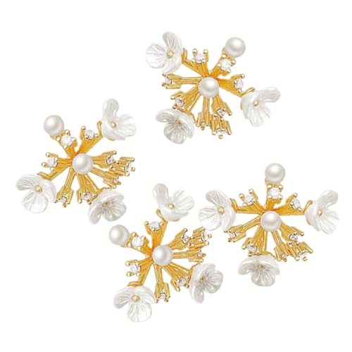 OUNONA 2 Paare Blumige Ohrstecker Damen Leichte Ohrringe mit Perlen Blumen Designs für Alltag und Party Komfortabler Schmuck für Valentinstag und von OUNONA